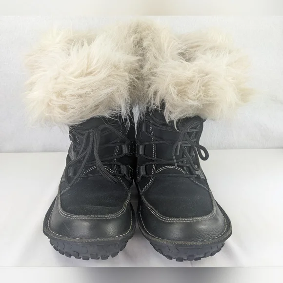 Sorel Kaya Winter Snow Boots Women's Size 7.5 Waterproof Faux Fur Leather Black - Picture 5 of 12